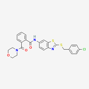 N-(2-((4-Chlorobenzyl)thio)benzo[d]thiazol-6-yl)-2-(morpholine-4-carbonyl)benzamide