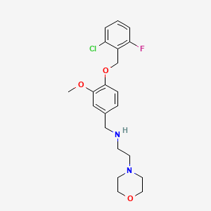 N-{4-[(2-chloro-6-fluorobenzyl)oxy]-3-methoxybenzyl}-N-[2-(4-morpholinyl)ethyl]amine