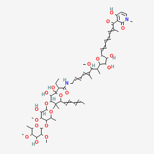 2-[(2R)-2,3-dihydroxy-4-[3-hydroxy-5-(4-hydroxy-3,5-dimethoxy-6-methyloxan-2-yl)oxy-4-methoxy-6-methyloxan-2-yl]oxy-5,5-dimethyl-6-penta-1,3-dienyloxan-2-yl]-N-[7-[3,4-dihydroxy-5-[7-(4-hydroxy-1-methyl-2-oxopyridin-3-yl)-6-methyl-7-oxohepta-1,3,5-trienyl]oxolan-2-yl]-6-methoxy-5-methylocta-2,4-dienyl]butanamide