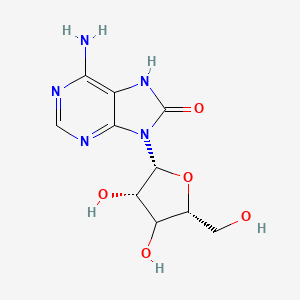 6-amino-9-[(2R,3S,5R)-3,4-dihydroxy-5-(hydroxymethyl)oxolan-2-yl]-7H-purin-8-one