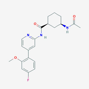 (1S,3R)-3-acetamido-N-[4-(4-fluoro-2-methoxyphenyl)pyridin-2-yl]cyclohexane-1-carboxamide