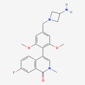 4-[4-[(3-Aminoazetidin-1-yl)methyl]-2,6-dimethoxyphenyl]-7-fluoro-2-methylisoquinolin-1-one