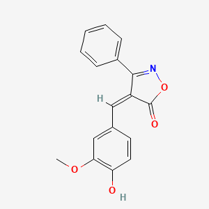 (4Z)-4-[(4-hydroxy-3-methoxyphenyl)methylidene]-3-phenyl-1,2-oxazol-5-one