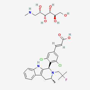 molecular formula C32H42Cl2FN3O7 B10854969 Taragarestrant meglumine CAS No. 2446618-18-2