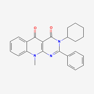 3-cyclohexyl-10-methyl-2-phenylpyrimido[4,5-b]quinoline-4,5(3H,10H)-dione