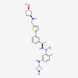 5-[(azetidin-3-yl)amino]-N-[(1R)-1-{3-[5-({[(1S,3R)-3-hydroxycyclopentyl]amino}methyl)thiophen-2-yl]phenyl}ethyl]-2-methylbenzamide