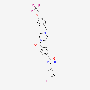 [4-[[4-(2,2,2-Trifluoroethoxy)phenyl]methyl]piperazin-1-yl]-[4-[3-[4-(trifluoromethyl)phenyl]-1,2,4-oxadiazol-5-yl]phenyl]methanone