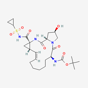 tert-butyl N-[(1S,4R,6S,7Z,14S,18R)-4-(cyclopropylsulfonylcarbamoyl)-18-hydroxy-2,15-dioxo-3,16-diazatricyclo[14.3.0.04,6]nonadec-7-en-14-yl]carbamate