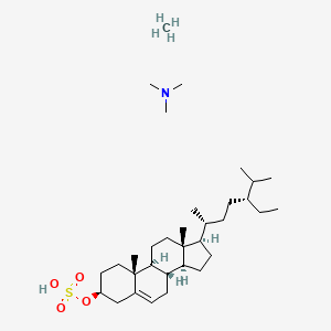 N,N-dimethylmethanamine;[(3S,8S,9S,10R,13R,14S,17R)-17-[(2R,5R)-5-ethyl-6-methylheptan-2-yl]-10,13-dimethyl-2,3,4,7,8,9,11,12,14,15,16,17-dodecahydro-1H-cyclopenta[a]phenanthren-3-yl] hydrogen sulfate;methane