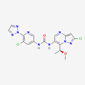 1-[2-chloro-7-[(1S)-1-methoxyethyl]pyrazolo[1,5-a]pyrimidin-6-yl]-3-[5-chloro-6-(triazol-2-yl)pyridin-3-yl]urea