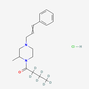 2,2,3,3,4,4,4-Heptadeuterio-1-[2-methyl-4-(3-phenylprop-2-enyl)piperazin-1-yl]butan-1-one;hydrochloride