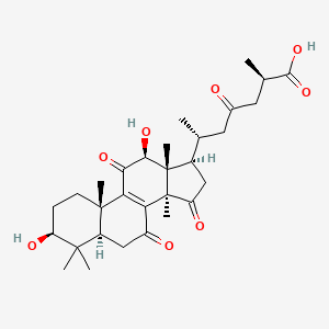 (2R,6R)-6-[(3S,5R,10S,12S,13R,14R,17R)-3,12-dihydroxy-4,4,10,13,14-pentamethyl-7,11,15-trioxo-1,2,3,5,6,12,16,17-octahydrocyclopenta[a]phenanthren-17-yl]-2-methyl-4-oxoheptanoic acid