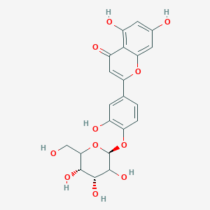 5,7-dihydroxy-2-[3-hydroxy-4-[(2S,4R,5S)-3,4,5-trihydroxy-6-(hydroxymethyl)oxan-2-yl]oxyphenyl]chromen-4-one