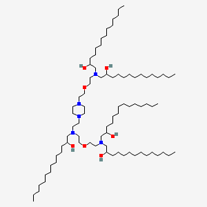 1-[2-[2-[Bis(2-hydroxytetradecyl)amino]ethoxy]ethyl-[2-[4-[2-[2-[bis(2-hydroxytetradecyl)amino]ethoxy]ethyl]piperazin-1-yl]ethyl]amino]tetradecan-2-ol