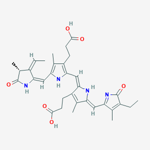 3-[(2E,5Z)-2-[[3-(2-carboxyethyl)-5-[(E)-[(3Z,4R)-3-ethylidene-4-methyl-5-oxopyrrolidin-2-ylidene]methyl]-4-methyl-1H-pyrrol-2-yl]methylidene]-5-[(4-ethyl-3-methyl-5-oxopyrrol-2-yl)methylidene]-4-methylpyrrol-3-yl]propanoic acid