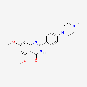 5,7-dimethoxy-2-[4-(4-methylpiperazin-1-yl)phenyl]-3H-quinazolin-4-one