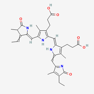 3-[(2Z)-2-[[3-(2-carboxyethyl)-5-[(Z)-(3-ethylidene-4-methyl-5-oxopyrrolidin-2-ylidene)methyl]-4-methyl-1H-pyrrol-2-yl]methylidene]-5-[(4-ethyl-3-methyl-5-oxopyrrol-2-yl)methylidene]-4-methylpyrrol-3-yl]propanoic acid