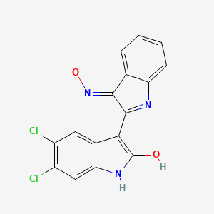 5,6-dichloro-3-[(3E)-3-methoxyiminoindol-2-yl]-1H-indol-2-ol