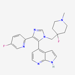 4-(1-((4-Fluoro-1-methylpiperidin-4-yl)methyl)-4-(5-fluoropyridin-2-yl)-1H-imidazol-5-yl)-1H-pyrrolo[2,3-b]pyridine