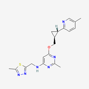 2-Methyl-6-{[(1S,2S)-2-(5-methylpyridin-2-yl)cyclopropyl]methoxy}-N-[(5-methyl-1,3,4-thiadiazol-2-yl)methyl]pyrimidin-4-amine