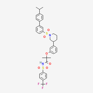 2-(3-(1-((4'-Isopropyl-[1,1'-biphenyl]-3-yl)sulfonyl)piperidin-3-yl)phenoxy)-2-methyl-N-((4-(trifluoromethyl)phenyl)sulfonyl)propanamide