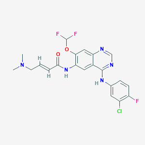 molecular formula C21H19ClF3N5O2 B10856164 Mifanertinib CAS No. 1639014-72-4