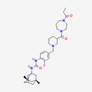 1-((1r,3R,5S,7r)-3,5-Dimethyladamantan-1-yl)-3-(2-fluoro-4-((3-(4-propionyl-1,4-diazepane-1-carbonyl)piperidin-1-yl)methyl)phenyl)urea