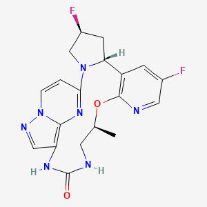 molecular formula C19H19F2N7O2 B10856200 Zurletrectinib CAS No. 2403703-30-8