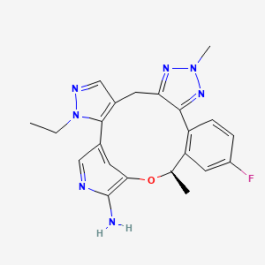 molecular formula C22H22FN7O B10856204 Zidesamtinib CAS No. 2739829-00-4