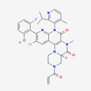 molecular formula C32H30ClFN6O4 B10856207 Fulzerasib 