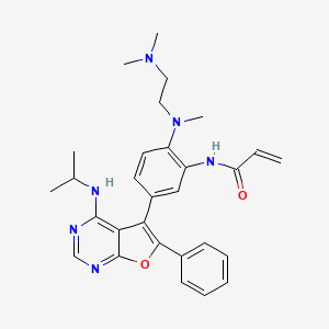 N-(2-{[2-(Dimethylamino)ethyl](methyl)amino}-5-[6-phenyl-4-(propan-2-ylamino)furo[2,3-d]pyrimidin-5-yl]phenyl)prop-2-enamide