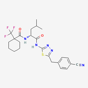 (R)-N-(1-((5-(4-Cyanobenzyl)-1,3,4-thiadiazol-2-yl)amino)-4-methyl-1-oxopentan-2-yl)-1-(trifluoromethyl)cyclohexane-1-carboxamide