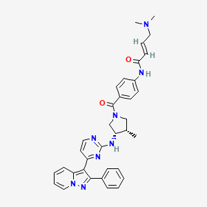 (E)-4-(dimethylamino)-N-[4-[(3S,4S)-3-methyl-4-[[4-(2-phenylpyrazolo[1,5-a]pyridin-3-yl)pyrimidin-2-yl]amino]pyrrolidine-1-carbonyl]phenyl]but-2-enamide