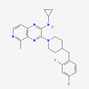 N-cyclopropyl-3-[4-[(2,4-difluorophenyl)methyl]piperidin-1-yl]-5-methylpyrido[3,4-b]pyrazin-2-amine