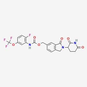 [2-(2,6-dioxopiperidin-3-yl)-3-oxo-1H-isoindol-5-yl]methyl N-[2-fluoro-5-(trifluoromethoxy)phenyl]carbamate