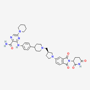 2-Pyrazinecarboxamide, 3-[[4-[1-[[(3S)-1-[2-(2,6-dioxo-3-piperidinyl)-2,3-dihydro-1,3-dioxo-1H-isoindol-5-yl]-3-pyrrolidinyl]methyl]-4-piperidinyl]phenyl]amino]-5-(1-piperidinyl)-