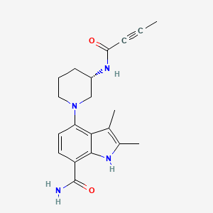 4-[(3S)-3-(but-2-ynoylamino)piperidin-1-yl]-2,3-dimethyl-1H-indole-7-carboxamide