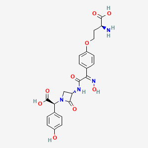 (2S)-2-Amino-4-[4-[(Z)-C-[[(3S)-1-[(S)-carboxy-(4-hydroxyphenyl)methyl]-2-oxoazetidin-3-yl]carbamoyl]-N-hydroxycarbonimidoyl]phenoxy]butanoic acid