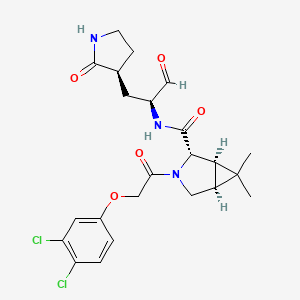 (1R,2S,5S)-3-[2-(3,4-dichlorophenoxy)acetyl]-6,6-dimethyl-N-[(2S)-1-oxo-3-[(3S)-2-oxopyrrolidin-3-yl]propan-2-yl]-3-azabicyclo[3.1.0]hexane-2-carboxamide