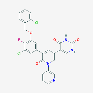 5-(3-{3-chloro-5-[(2-chlorophenyl)methoxy]-4-fluorophenyl}-2-oxo-2H-[1,3'-bipyridin]-5-yl)pyrimidine-2,4(1H,3H)-dione