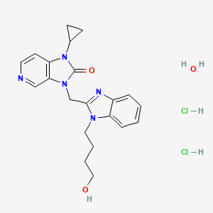 1-cyclopropyl-3-[[1-(4-hydroxybutyl)benzimidazol-2-yl]methyl]imidazo[4,5-c]pyridin-2-one;hydrate;dihydrochloride