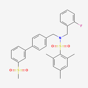 N-(2-Fluorobenzyl)-2,4,6-trimethyl-N-((3'-(methylsulfonyl)-[1,1'-biphenyl]-4-yl)methyl)benzenesulfonamide