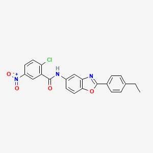 2-chloro-N-[2-(4-ethylphenyl)-1,3-benzoxazol-5-yl]-5-nitrobenzamide