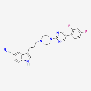 molecular formula C26H24F2N6 B10857122 Sert-IN-2 