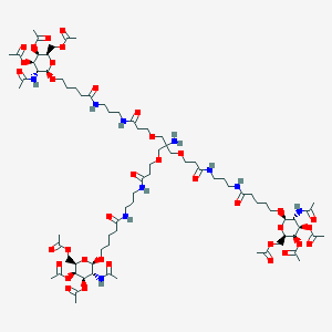 molecular formula C79H128N10O36 B10857146 Tri-GalNAc(OAc)3 