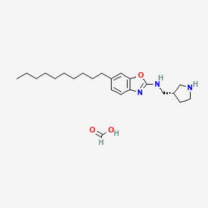 6-decyl-N-[[(3S)-pyrrolidin-3-yl]methyl]-1,3-benzoxazol-2-amine;formic acid