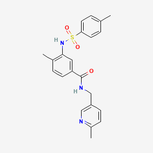 molecular formula C22H23N3O3S B10857318 Tubulin inhibitor 11 