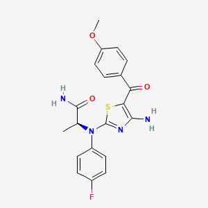 (S)-2-((4-amino-5-(4-methoxybenzoyl)thiazol-2-yl)(4-fluorophenyl)amino)propanamide