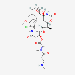 [(1S,2R,3S,6S,16Z,18Z,20R,21S)-11-chloro-21-hydroxy-12,20-dimethoxy-2,5,9,16-tetramethyl-8,23-dioxo-4,24-dioxa-9,22-diazatetracyclo[19.3.1.110,14.03,5]hexacosa-10,12,14(26),16,18-pentaen-6-yl] (2S)-2-[methyl-[3-(methylamino)propanoyl]amino]propanoate