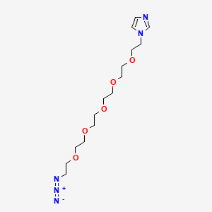 molecular formula C15H27N5O5 B10857395 1-[2-[2-[2-[2-[2-(2-Azidoethoxy)ethoxy]ethoxy]ethoxy]ethoxy]ethyl]imidazole 